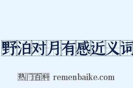 野泊对月有感近义词是什么意思的图片